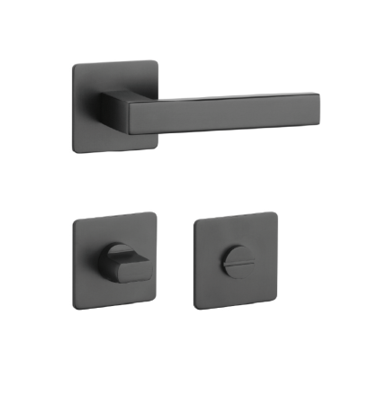 Dveřní kování MP SH - KVADRAT - HR 1760 3SM (BS - Černá matná)