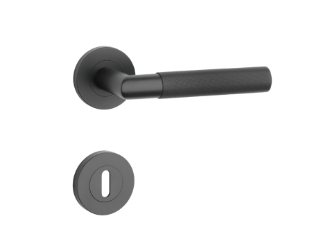 Dveřní kování MP SH - OVAL - R 1742 PRO 8 MM (BS - Černá matná)