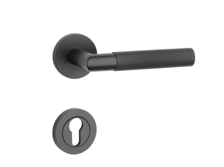 Dveřní kování MP SH - OVAL - R 1742 PRO 8 MM (BS - Černá matná)