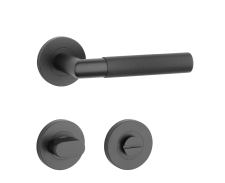 Dveřní kování MP SH - OVAL - R 1742 PRO 8 MM (BS - Černá matná)