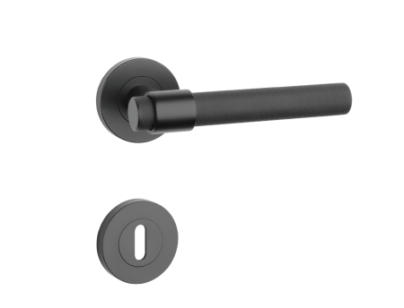 Dveřní kování MP SH - OVAL - R 1743 PRO 8 MM (BS - Černá matná)