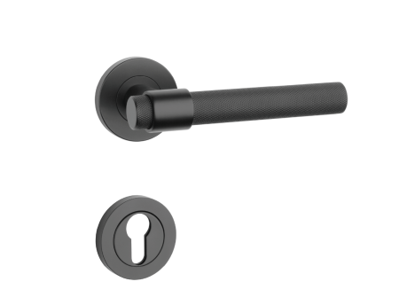 Dveřní kování MP SH - OVAL - R 1743 PRO 8 MM (BS - Černá matná)