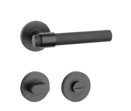 Dveřní kování MP SH - OVAL - R 1743 PRO 8 MM (BS - Černá matná)