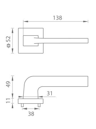 Dveřní kování MP Supra-HR 3097Q (OCS)