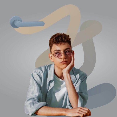 Dveřní kování MP CB - MOOD ONE - R (Modrá matná)