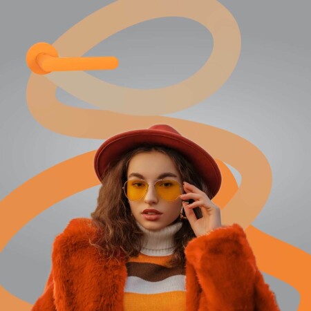 Dveřní kování MP CB - MOOD ONE - R (Oranžová matná)