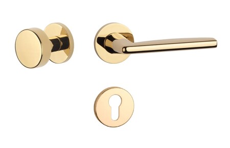 Dveřní kování MP AT - LUNA - R 7S (GOLD PVD - Lesklá zlatá PVD)