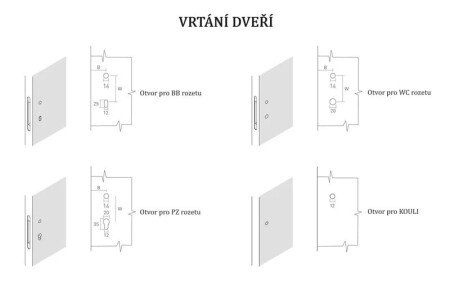 Dveřní kování MP VM - ATLANTA (OC - Chrom lesklý)