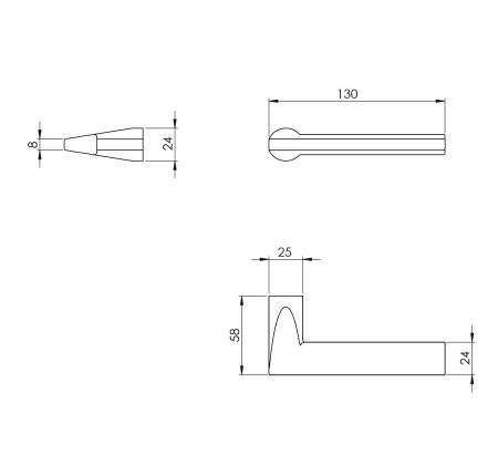 Dveřní kování MP VM - ATLANTA (OCS - Chrom broušený)