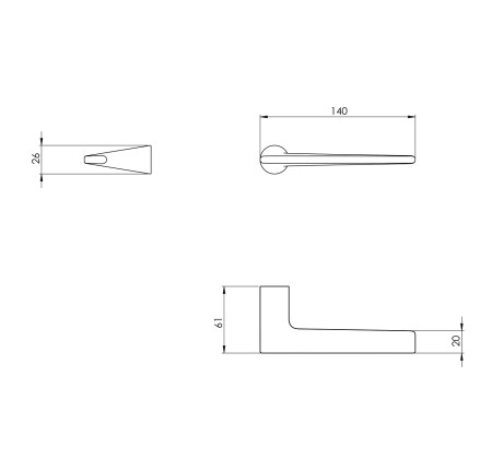 Dveřní kování MP LIEVE (MG - Moon grey)