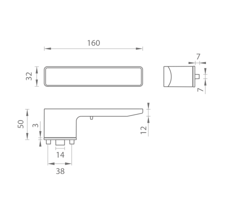 Klika na dveře s uzamykáním MPK - GRANDERA SWITCH LOCK - RT (NP - Nikl perla)