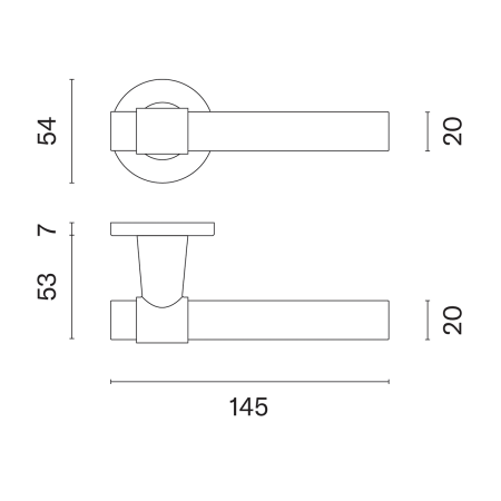 Dveřní kování MP AS - BELLISA - R 7S (T - Titan)