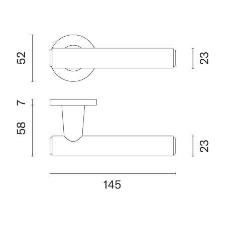 Dveřní kování MP AS - EGERIA - R 7S (BS - Černá matná / černá kůže)