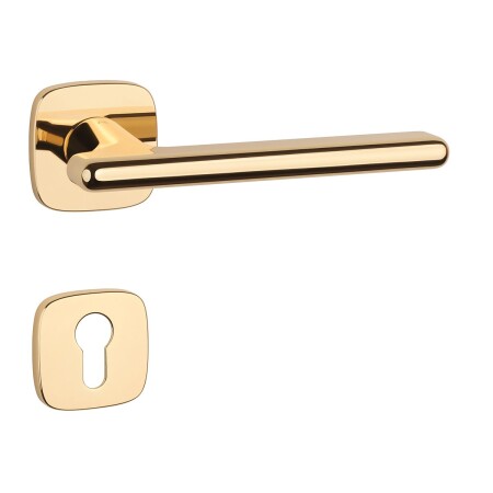 Dveřní kování MP AS - MARANTA - QR 7S (OLV - Mosaz leštěná lakovaná)