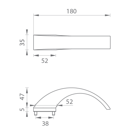 Dveřní kování MP TI - DEDOS - RT5 3094 (T - Titan)