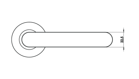 Dveřní kování MP GK - AVUS GK4 - R (Grafit černá)