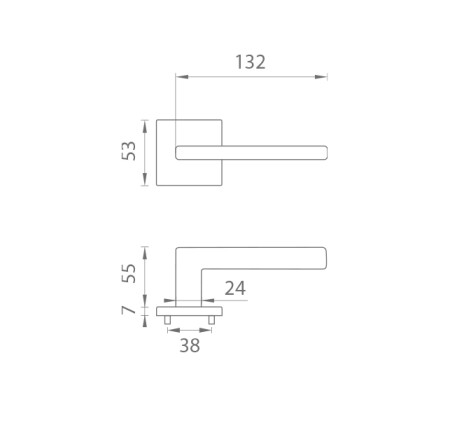 Dveřní kování MP Pyrola - HR 7S (HNM - Hnědá matná)