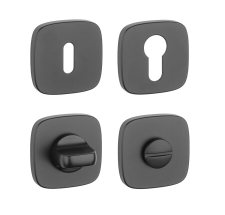 Dveřní rozeta MP AS - QR 7S (BS - Černá matná)