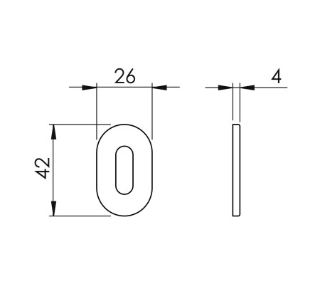 Dveřní rozeta MP VM - 4UOR (OLM - Zlatá matná)