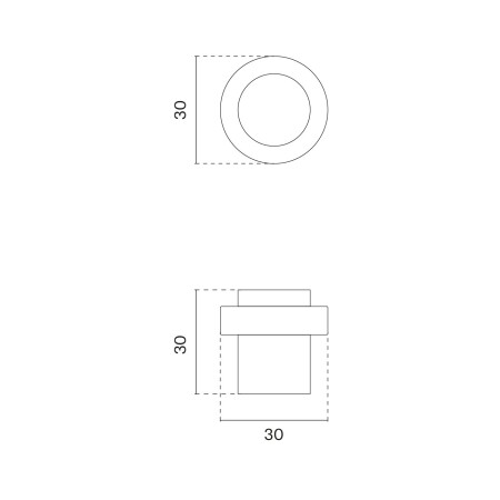 Zarážka dveří MP SH 1722 (BS - Černá matná)
