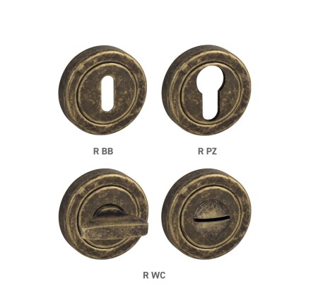 Dveřní rozeta MP TI - R dělená (OBA - Antik bronz)