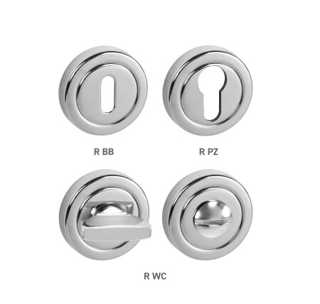 Dveřní rozeta MP TI - R dělená (OC - Chrom lesklý (03)