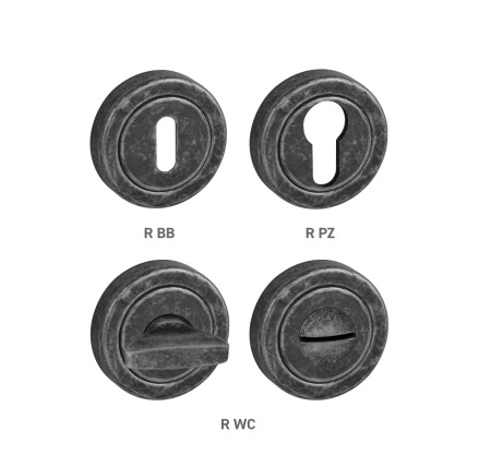 Dveřní rozeta MP TI - R dělená (OGA - Antik šedá)
