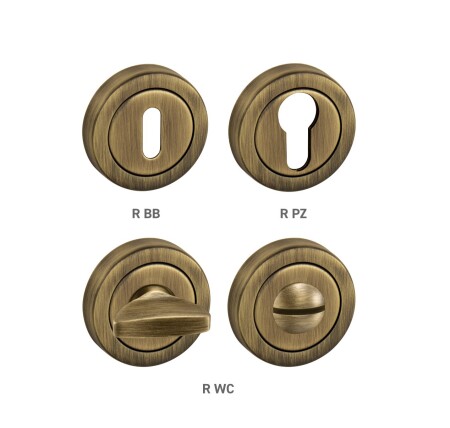 Dveřní rozeta MP TI - R dělená (OGS - Bronz česaný matný)