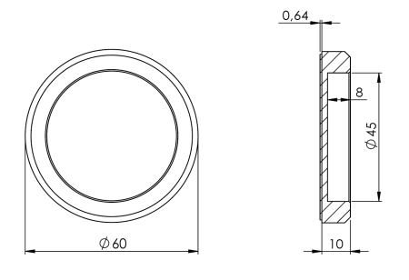 Mušle na posuvné dveře MP GK CIRCLE (Alu EV1)