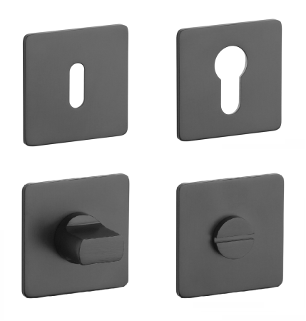 Dveřní rozeta MP SH - HR 3SM (BS - Černá matná)