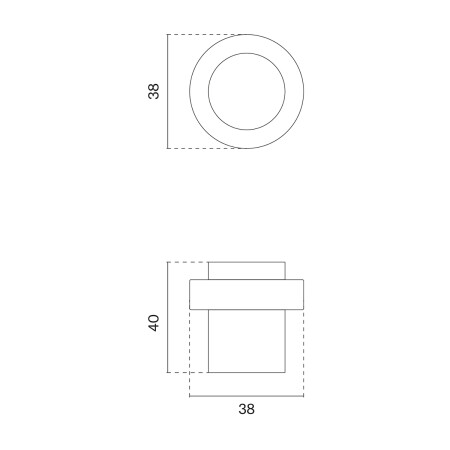 Zarážka dveří MP SH 1718 (BS - Černá matná)