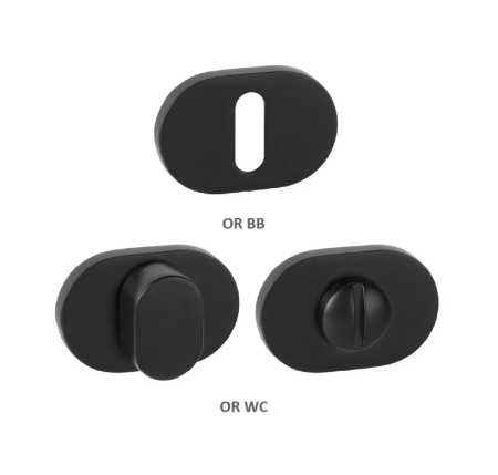 Dveřní rozeta MP MPK - IMPRESSA - OR (BS - Černá matná)