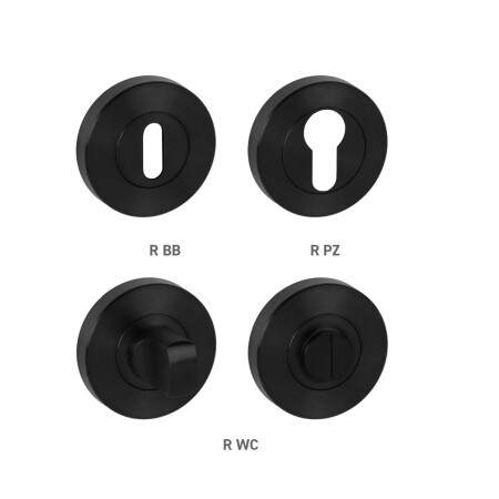 Dveřní rozeta MP - RS (BS PVD - Černá matná PVD PVD)