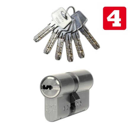 Bezpečnostní cylindrická vložka RICHTER EURO XSTAR RC4 (MATNÝ NIKL)