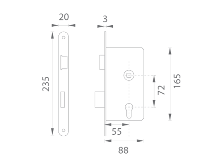 MECHANICKÝ PANIKOVÝ ZÁMEK MP DK - 181
