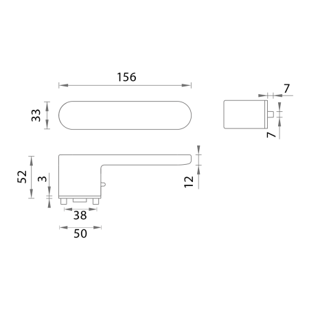 Dveřní kování MP MPK - IMPRESSA SWITCH LOCK - OR s uzamykáním na klice (T - Titan)