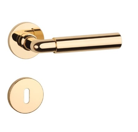 Dveřní kování MP AS - FICARIA - R 7S (OLV - Mosaz leštěná lakovaná)