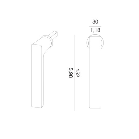 Klika na eurookno MP VM - DK - BAAR - R mini (OC - Chrom lesklý)