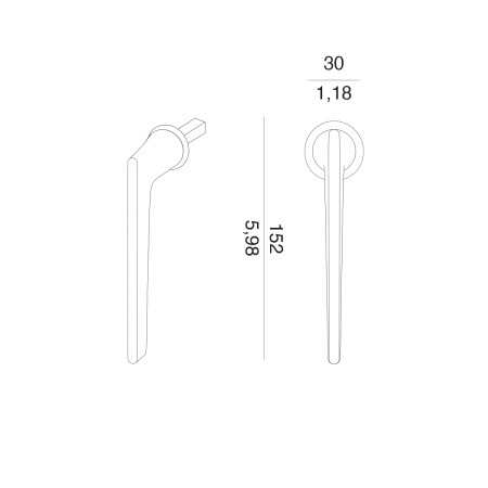 Klika na eurookno MP VM - DK - LIEVE - R mini (BS - Černá matná)