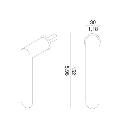 Klika na eurookno MP VM - DK - PURE - R mini (OLM - Zlatá matná)