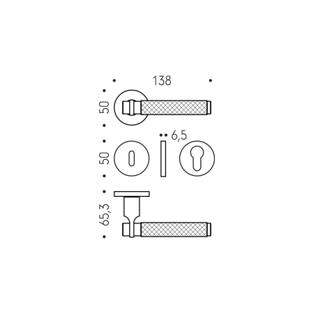 Dveřní kování MP CB - GRYPS DL11 - R (Zlatá matná)