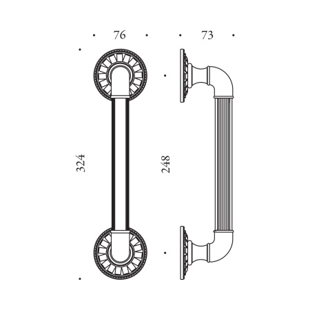 Dveřní madlo MP CB - MADLO IMPERO - 324/248 (Chrom lesklý)