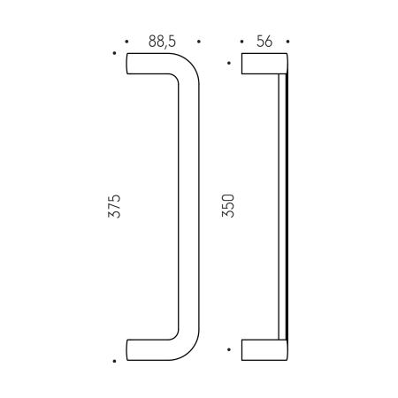 Dveřní madlo MP CB - MADLO MOOD DUE/DUEQ - 375/350 (Zelená matná)