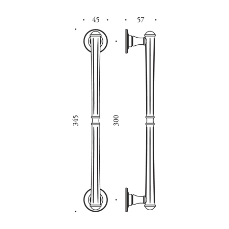 Dveřní madlo MP VENEZIA - 345/300 (Bronz antik)