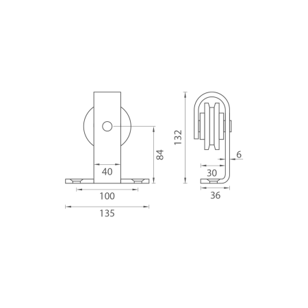 Posuvný systém mp VINTAGE 3 s kolejnicí 2m (BS - Černá matná)