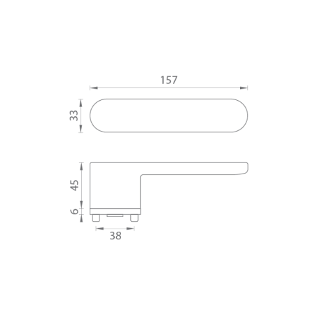 Dveřní kování MP MPK - IMPRESSA - OR (HNM - Hnědá matná)