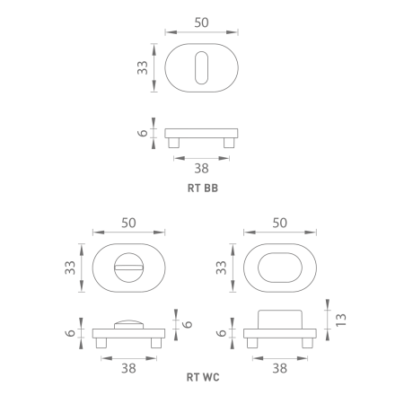 Dveřní kování MP MPK - IMPRESSA - OR (HNM - Hnědá matná)