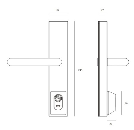 KLIKA PANIK MP JNF -  SH PZ s vložkou - IN.20.950 (BN - Broušená nerez)