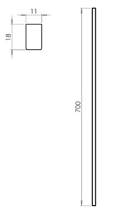 ÚCHOPNÁ LIŠTA MP PLANEO GS 49011 (Grafit černá)