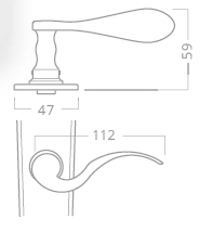 Dveřní kování ACT Kampa (BRONZ)